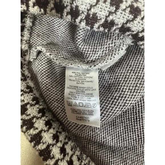 Ann Taylor Plum White Houndstooth Short Sleeve Dress Size XL Business Casual - Picture 7 of 7